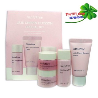 Kit dưỡng trắng da mini Innisfree Jeju Cherry Blossom 4sp