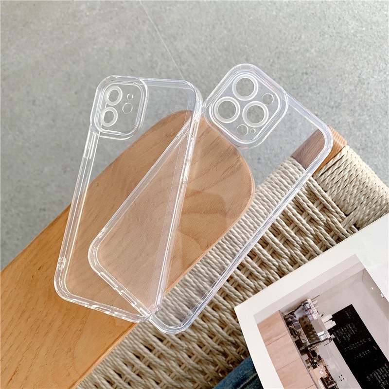 Ốp silicon dẻo trong suốt viền vuông hạn chế ố vàng