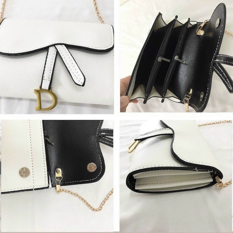 Túi Ví Nữ Mini Đeo Chéo, Túi Xách Nữa Khoá D Thời Trang