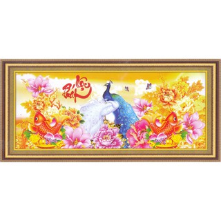 Tranh Thêu Chữ Thập 3D Lộc Phát 223068 (KHÁCH TỰ THÊU) KT:88X40CM