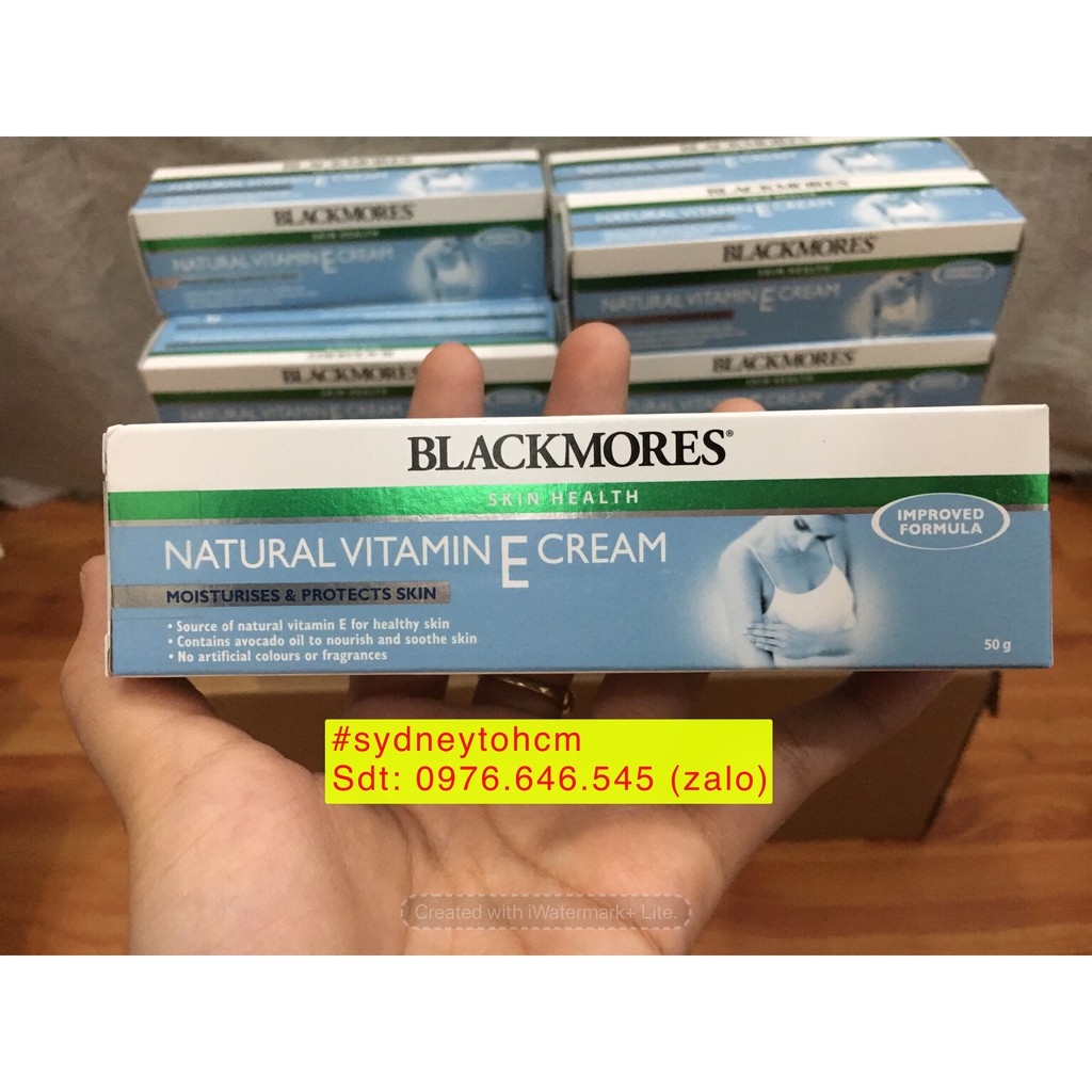 [Chính hãng + Fullbill] Kem dưỡng ẩm Blackmores skin health natural vitamin E cream 50g