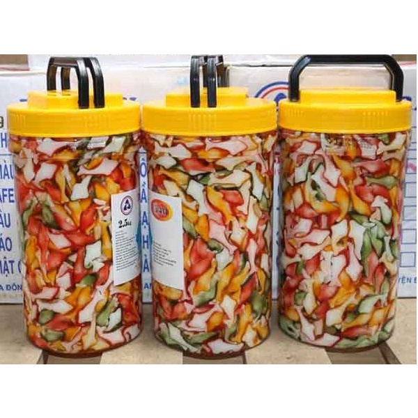 [chỉ giao HỎA TỐC tp.hcm] Hộp THẠCH CON CÁ 4 màu - Dou Xian food - hộp 2.5 kg