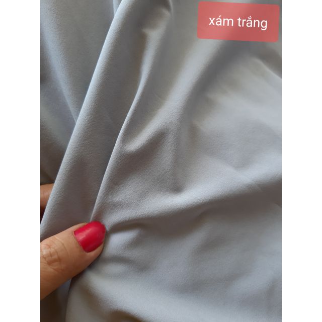 Vải may sơ mi có co giãn nhẹ, chất gần như kate hàn