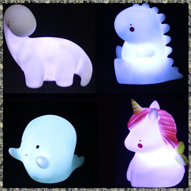 Đèn ngủ led hình thú dễ thương cho bé yêu/đám mây hồng/Ngựa Unicorn/T-Rex /Thỏ Trắng/Khủng Long Xanh-Mẹ Ca Store 24h