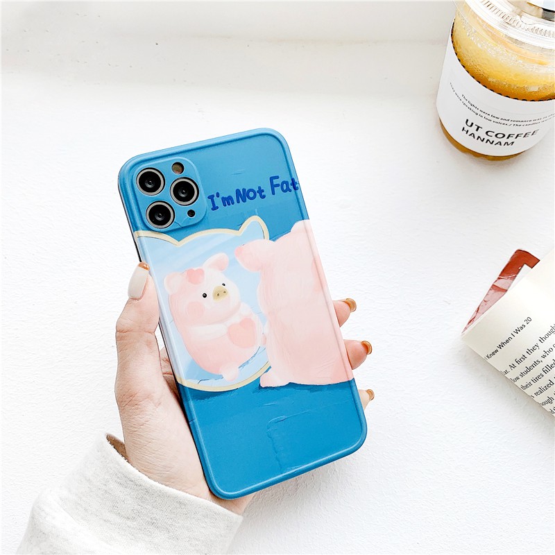 Ốp lưng iphone Heo béo IMD dày dặn viền nổi 5/5s/6/6plus/6s/6splus/7/7plus/8/8plus/x/xr/xs/11/12/pro/max/plus/promax | BigBuy360 - bigbuy360.vn