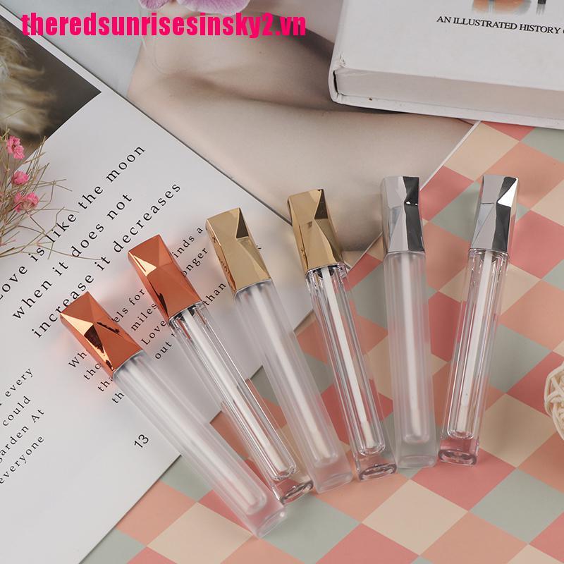 (Hàng Mới Về) Vỏ Son Rỗng Hình Vuông Bằng Nhựa Tiện Dụng