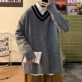 Áo len trơn basic cổ viền tym unisex