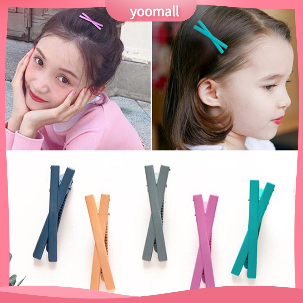 Kẹp Tóc Nhựa Màu Trơn Dễ Thương Cho Bé Gái