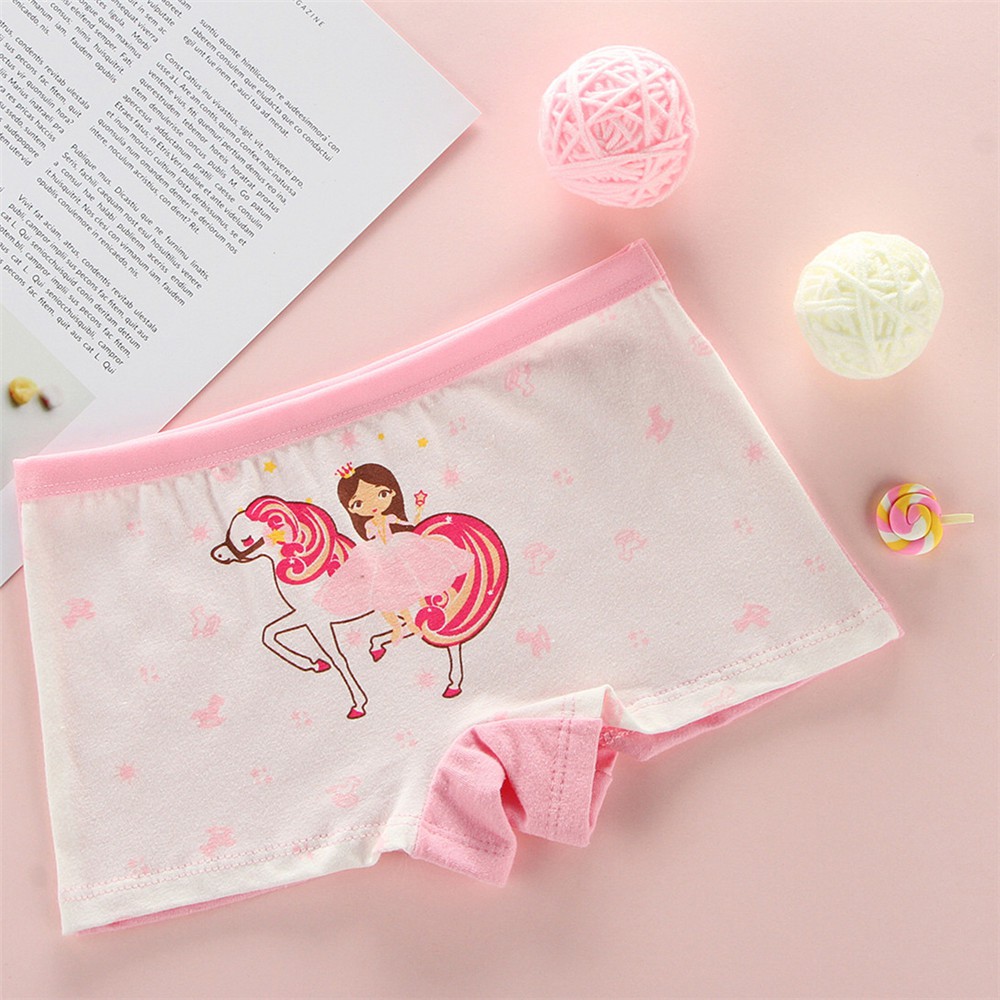 4PCS / Lot Soft cotton kids underwear Children underwear Breathable female panties Panties for girls cute Cartoon