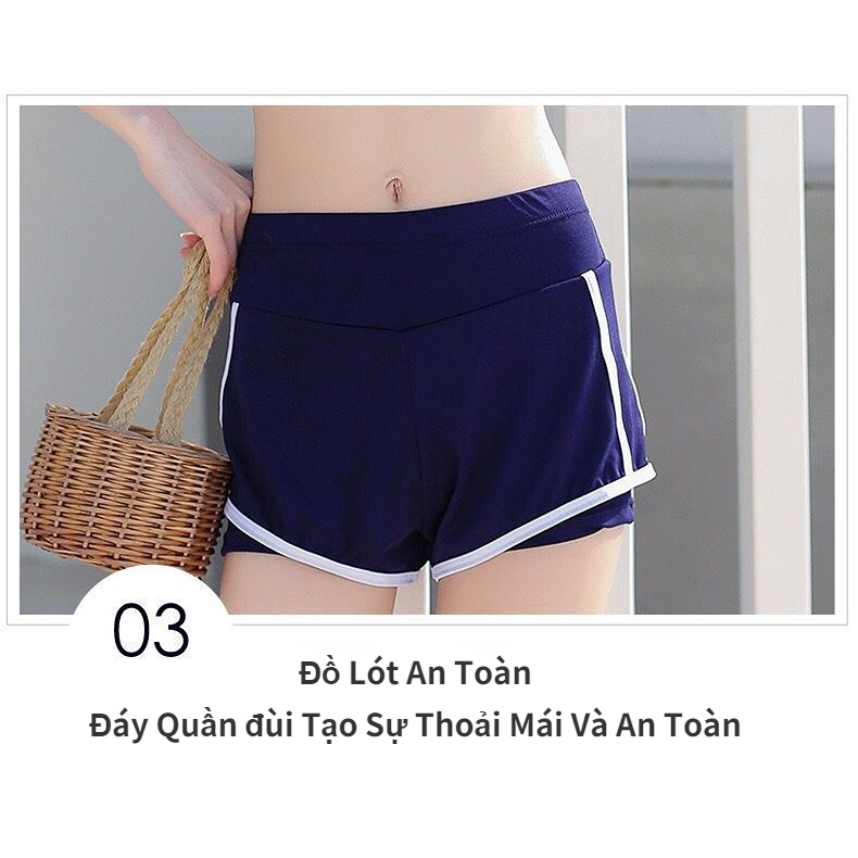 Đồ bơi bikini 3 mảnh phong cách thể thao Hàn Quốc gợi cảm cho nữ