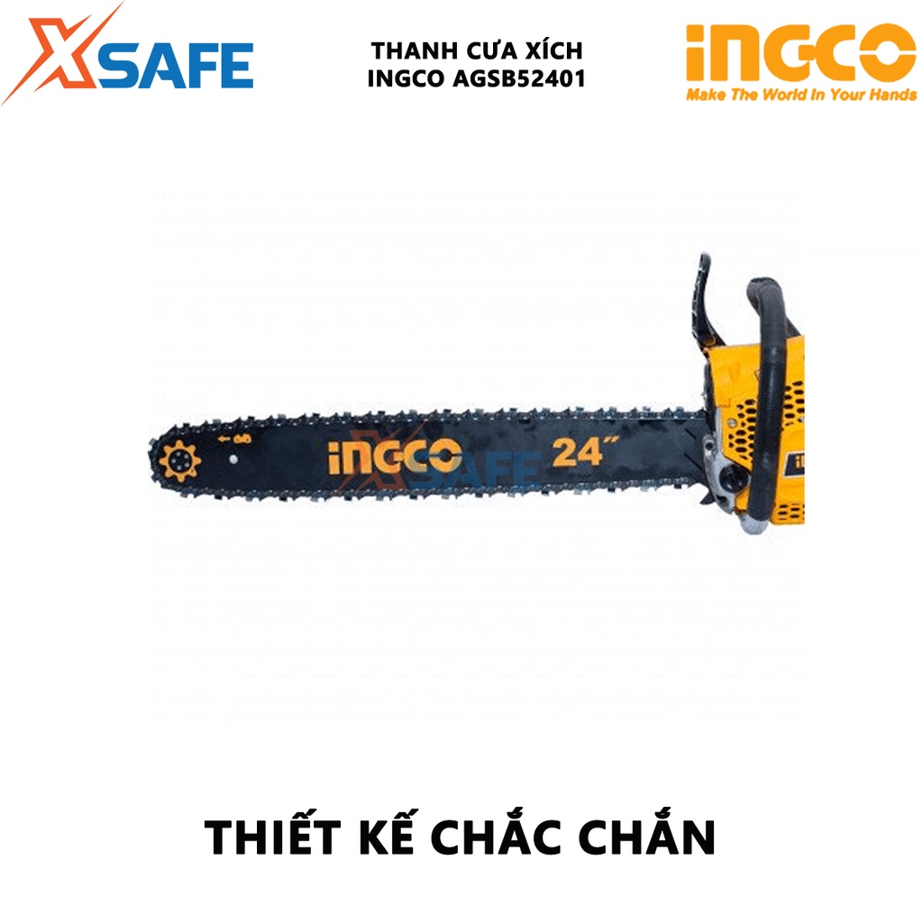 Lam cưa xích INGCO AGSB52401 Lam máy cưa 24&quot;, phù hợp cho máy cưa xích xăng GCS5602411