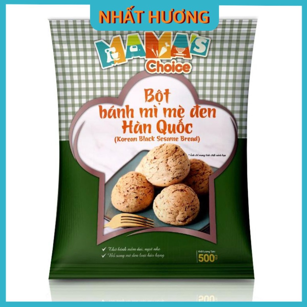 Bột Bánh Mì Mè Đen Hàn Quốc Mama’s Choice (500g)