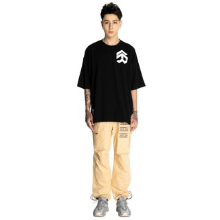 5THEWAY® /solid/ OVERSIZED TEE™ in BLACK aka Áo Thun Đen Tay Ngắn