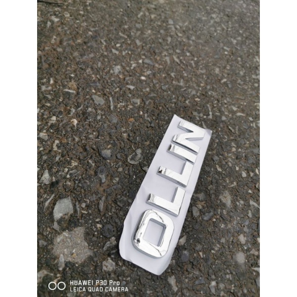 Tem chữ OLLIN , tem chữ mạ inox dán xe Thaco OLLIN.