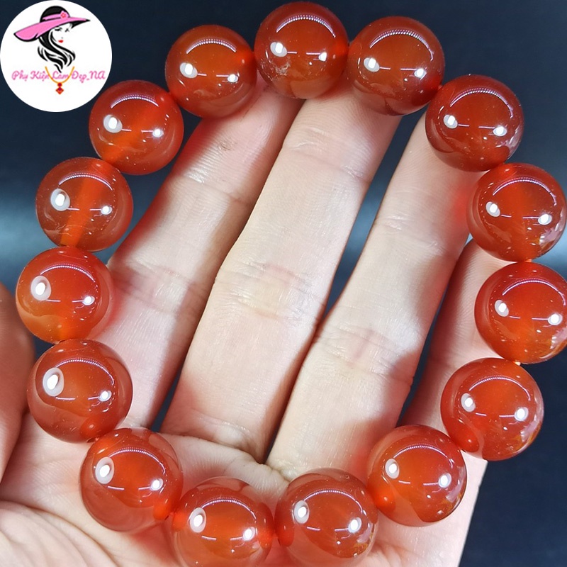 Vòng Tay Đá Mã Não Đỏ tự Nhiên Tặng Kèm Hộp Đựng