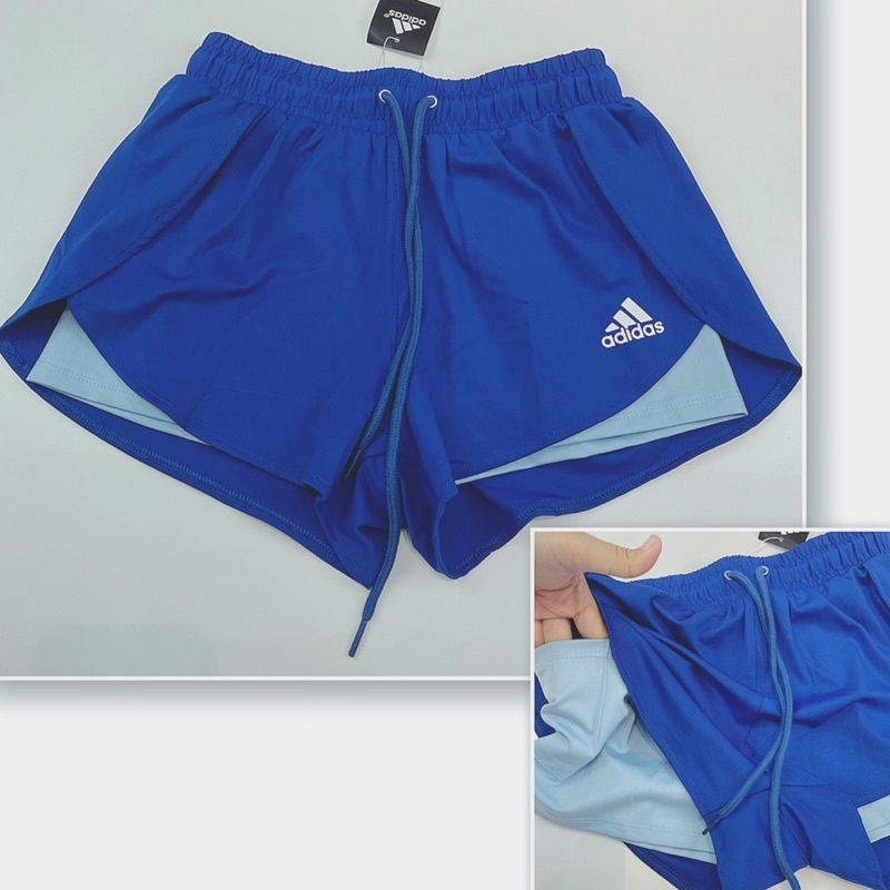 [Chất Đẹp] Quần Đùi 2 Lớp Tập Gym Nữ Adi Thun Polly