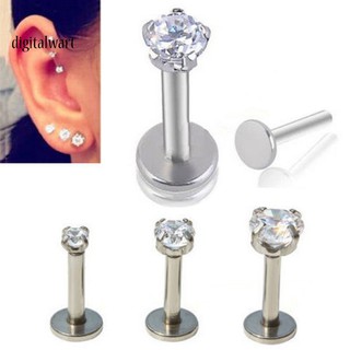 1 khuyên mũi / môi / tai / mũi đính đá thời trang unisex 16g