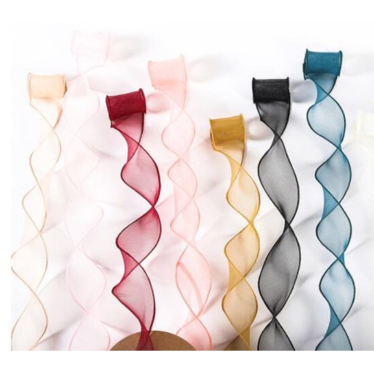 Cuộn Dây Ruy Băng 9M Màu Vàng Dùng Để Gói Quà