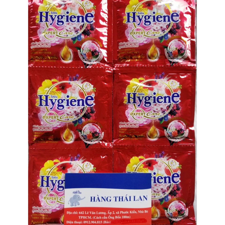 Combo 5 dây (60 gói) Xả Hygiene Thái Lan Nước xả vải siêu đậm đặc