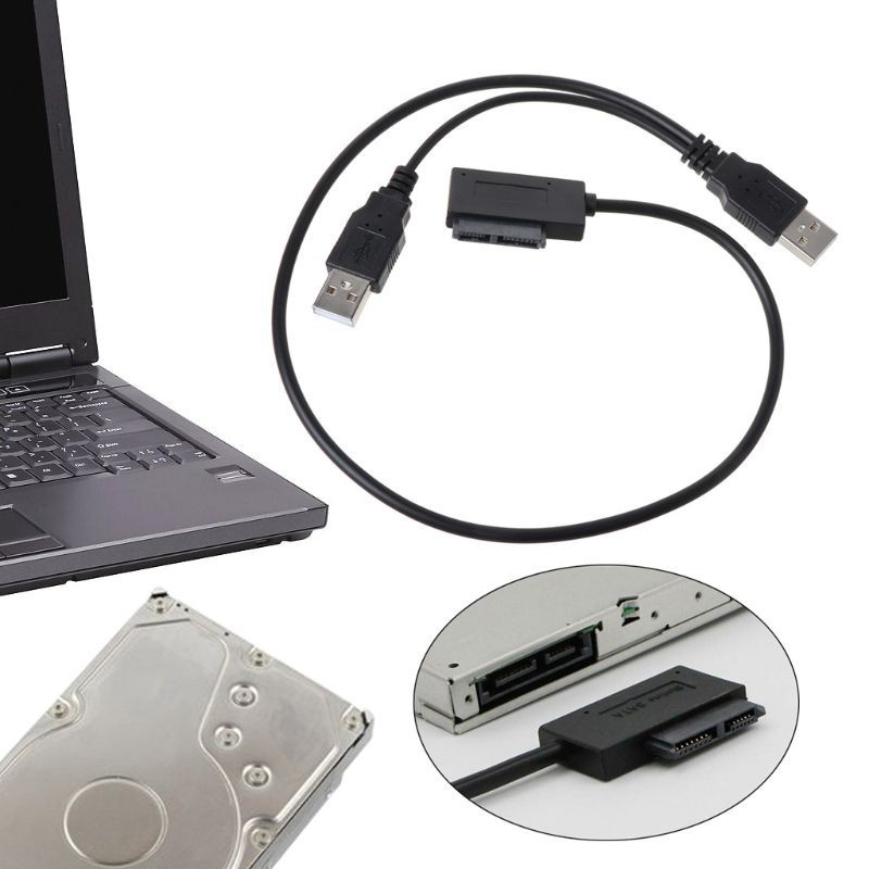 Dây Cáp Chuyển Đổi Nguồn Điện Sata Usb 2.0 Sang 7 + 6 Pin Cho Notebook Laptop Cd-Rom Dvd-Rom Odd