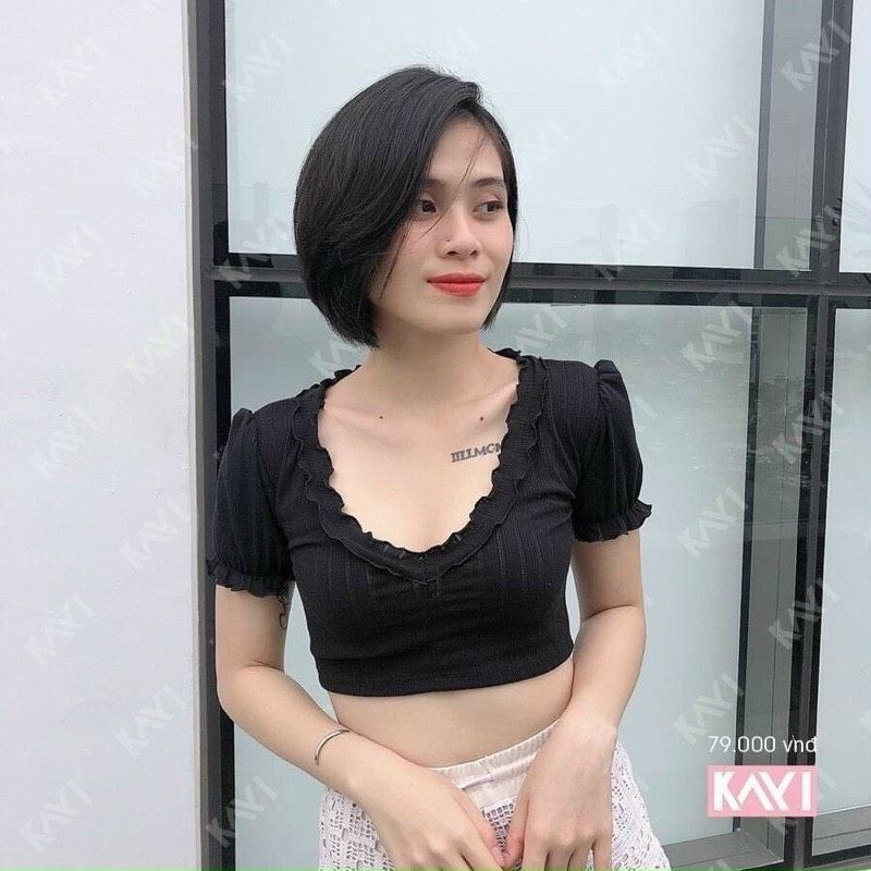 áo croptop thắt nơ