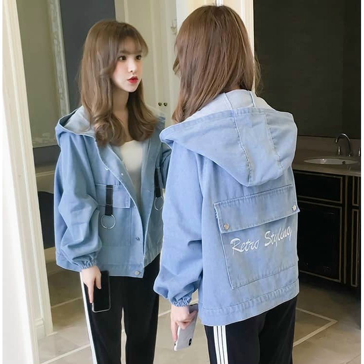 Áo Khoác Kaki Nữ Có Khoen 1 Lớp Free Size 70kg#Áo khoác kaki nữ.