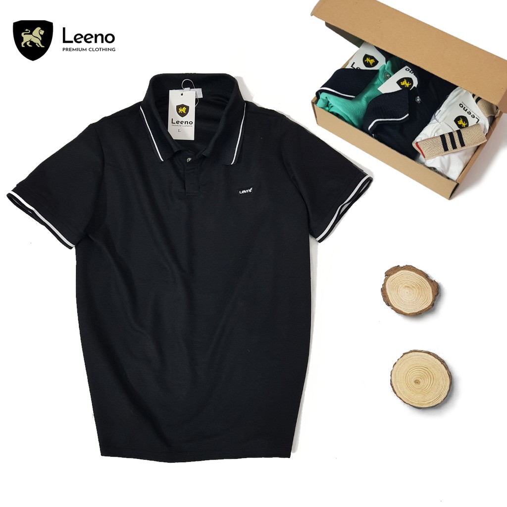Áo thun nam - Áo polo Unisex có cổ cao cấp giãn 4 Chiều hình thêu Leeno | BigBuy360 - bigbuy360.vn