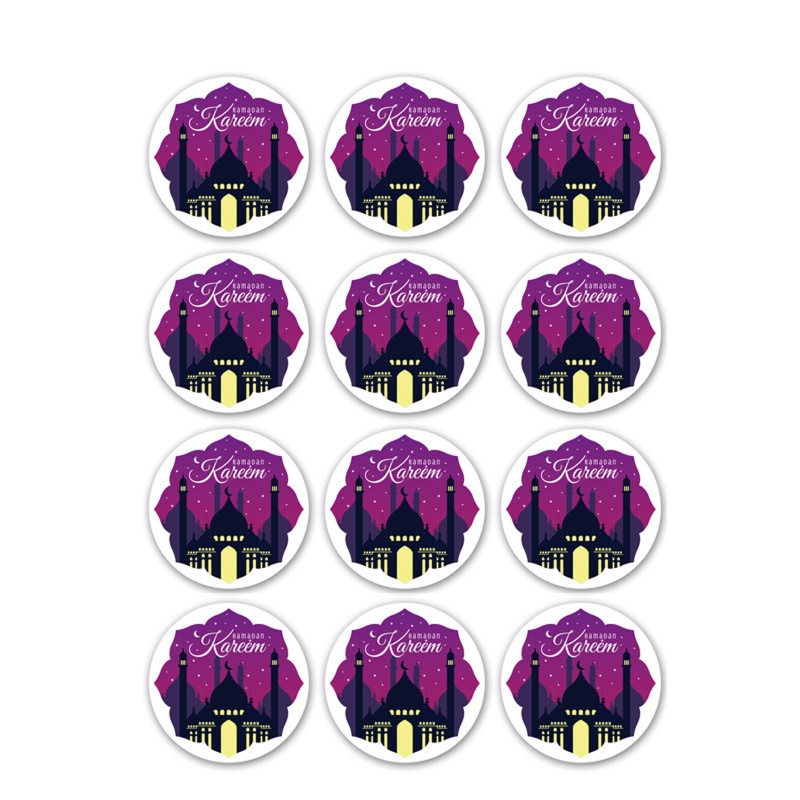 Set 120 Nhãn Dán Họa Tiết Eid Mubarak Ramadan Kareem Dễ Thương Trang Trí Lễ Hội