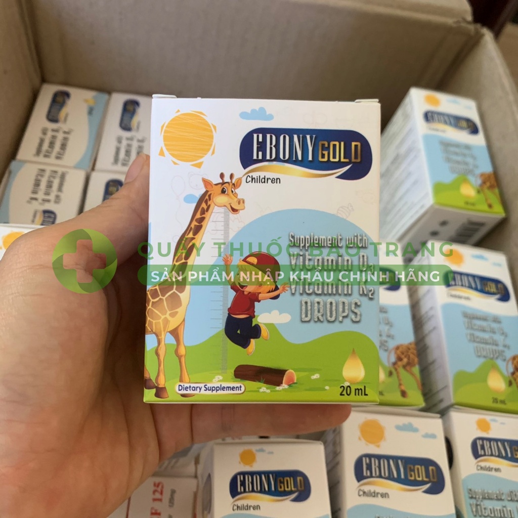 Ebony gold - Bổ sung vitamin D3, K2 cho bé hỗ trợ hấp thu canxi tối đa