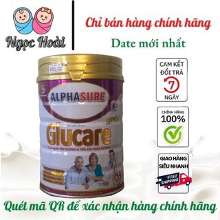 DATE T6/2023. Sữa bột Alphasure gold Glucare. FREESHIP+HOÀN XU . Lon : 900g