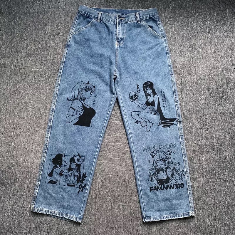 QUẦN BAGGY ỐNG RỘNG NAM T-A-N DÁNG SUÔNG PHONG CÁCH HÀN QUỐC-QJI10-UNISEX-có size Nam Nữ hình in,màu xanh video thật