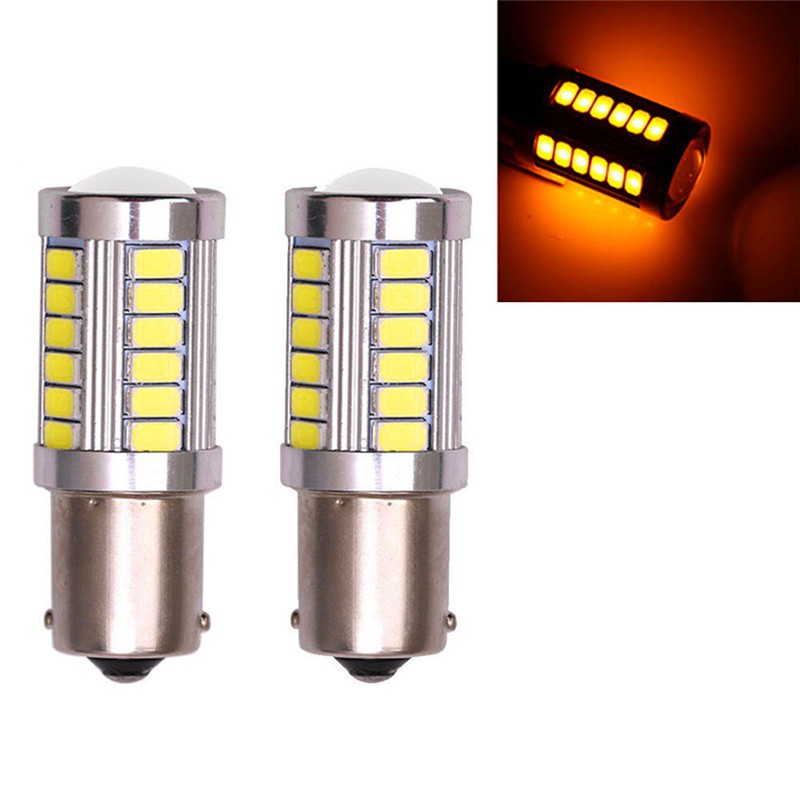 Bộ 02 Bóng Đèn Xi Nhan, Đèn Lùi, Đèn Phanh Siêu Sáng Cho Ô Tô Xe Hơi - 1156 1 Tóc 2.5W 33 Tim LED Lớn