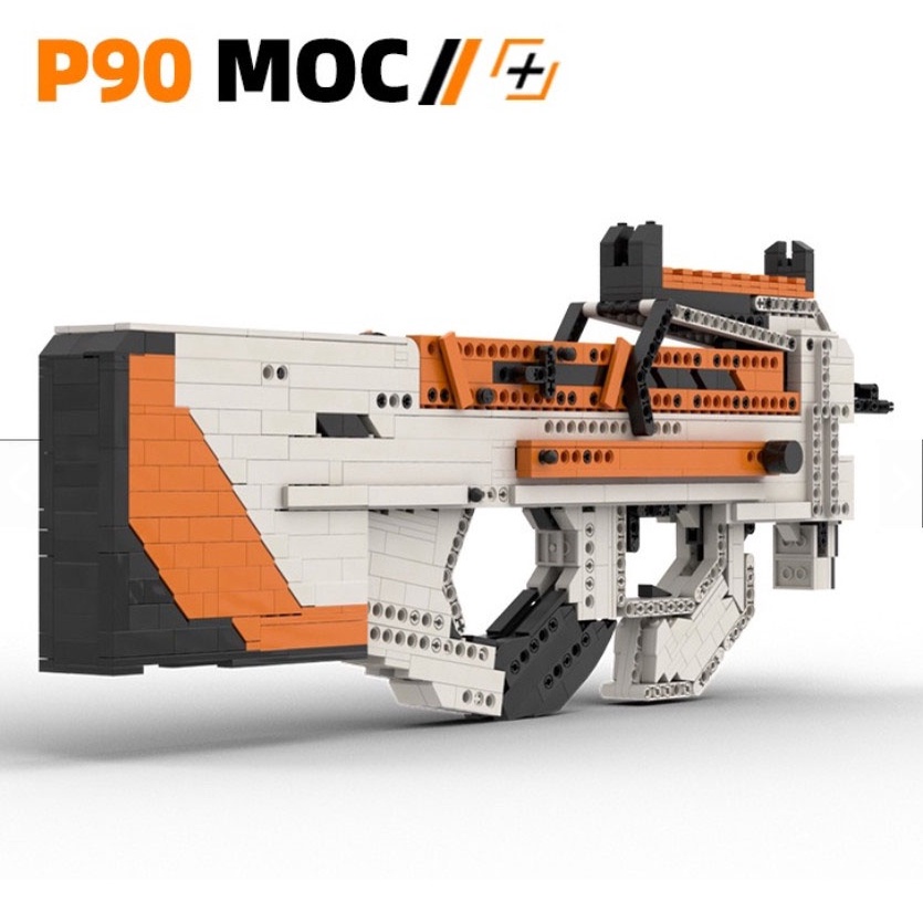Đồ Chơi Lắp Ráp Mô Hình Súng P90 Black Ice Với 1200+ Mảnh Ghép, Bản Thiết Kế Tiêu Chuẩn Của Kevin183