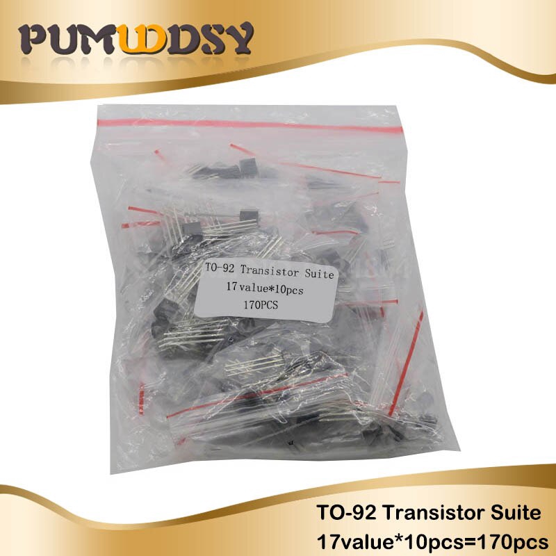 170 Chiếc Transistor Các Loại Bộ S9012 S9013 S9014 9015 9018 A1015 C1815 A42 A92 2N5401 2N5551 A733 