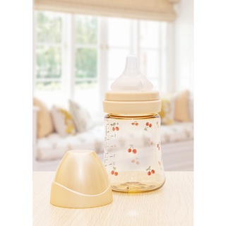 Bình sữa grosmimi ppsu cherrish 200ml và núm ti stage 1 – pure gold