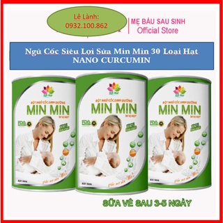 [CHÍNH HÃNG] NGŨ CỐC MINMIN CURCUMIN 30 LOẠI HẠT- Siêu Lợi Sữa Cho Mẹ Sau Sinh, NANO Curcumin nghệ nhanh lành vết thương