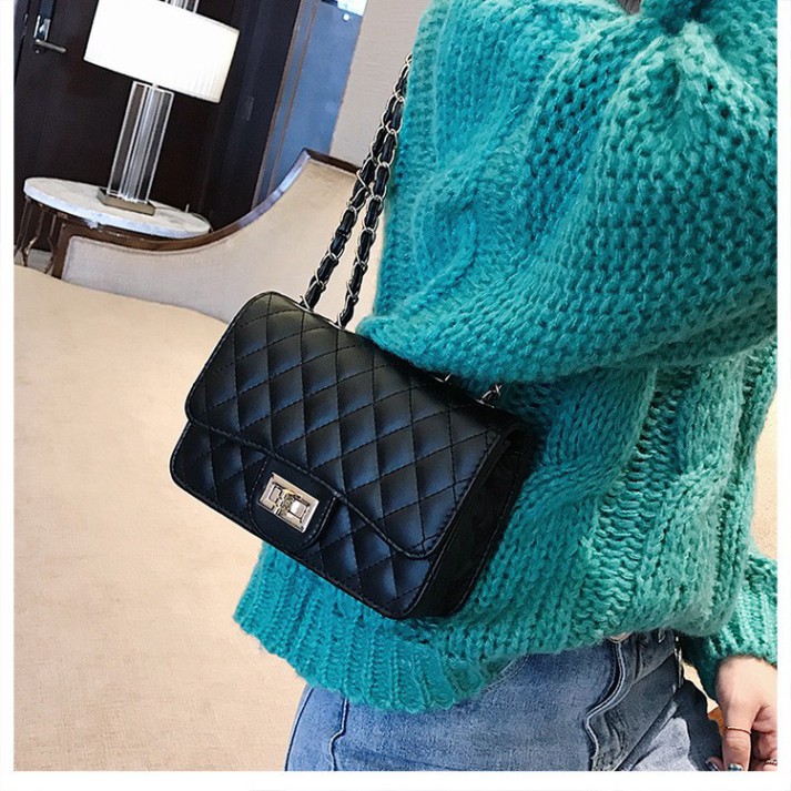 Túi xách nữ đeo chéo ô trám nắp xoay da PU cao cấp thời trang Hàn Quốc TX21 túi đeo vai Chip Xinh Shop | BigBuy360 - bigbuy360.vn