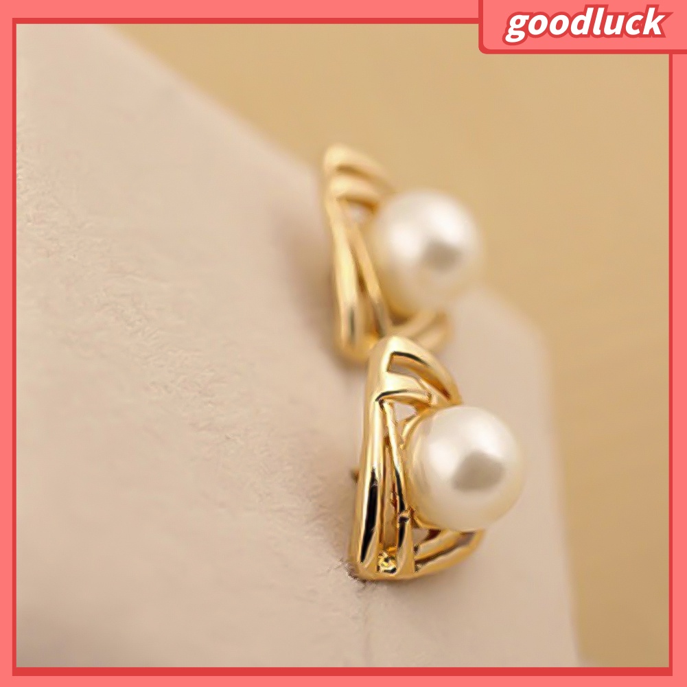 Bông Tai Hình Tam Giác Đính Ngọc Trai Giả Cho Nữ