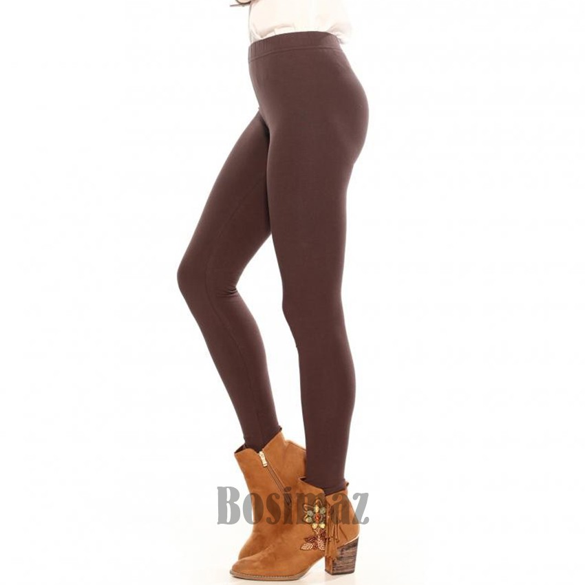 Quần Legging Nữ Bosimaz MS016 dài không túi màu nâu cao cấp, thun co giãn 4 chiều, vải đẹp dày, thoáng mát không xù lông | WebRaoVat - webraovat.net.vn