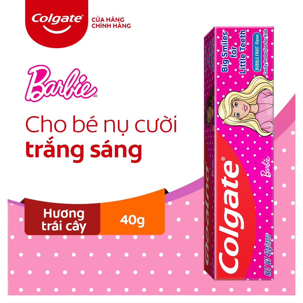 Kem đánh răng Colgate Barbie hương dâu dành cho trẻ 40g