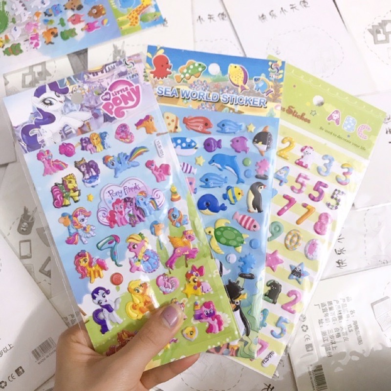 Sticker dán nổi nhiều mẫu khác nhau