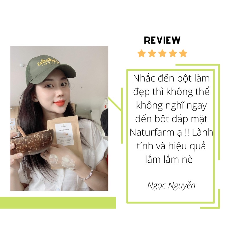 Bột trà xanh đắp mặt nguyên chất sấy lạnh Naturfarm hữu cơ 100gr - bột trà xanh nguyên chất organic