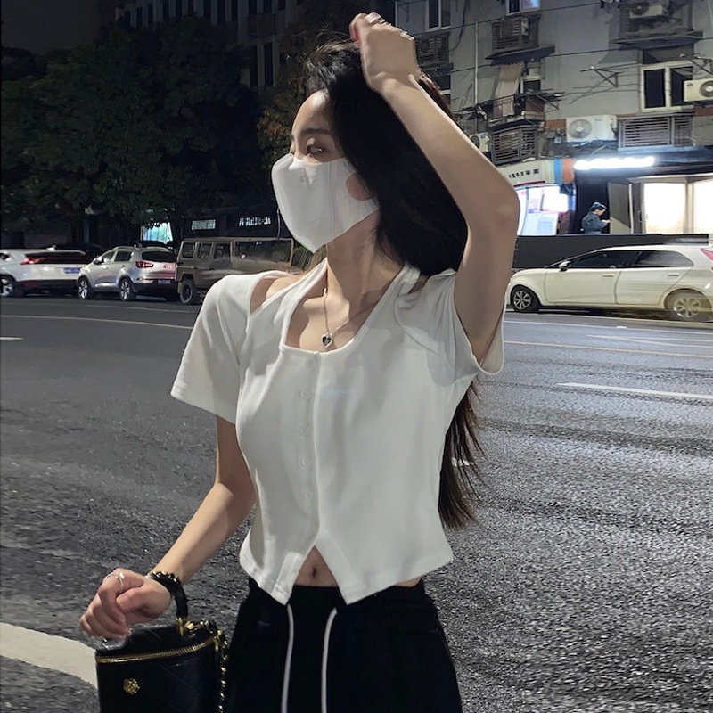 Áo Cardigan Dệt Kim Tay Ngắn Trễ Vai Quyến Rũ Hợp Thời Trang