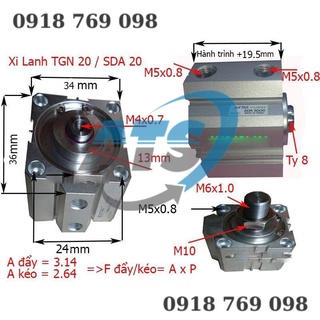 Xi lanh khí sda 20