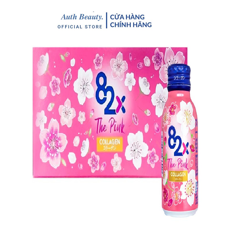 Nước Uống The Pink Collagen 82X Nhật Bản (Hộp 10 Chai 100ml) | Thế Giới Skin Care