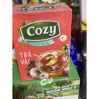 Trà cozy ice tea hương chanh / hương đào 270g (bao bì m