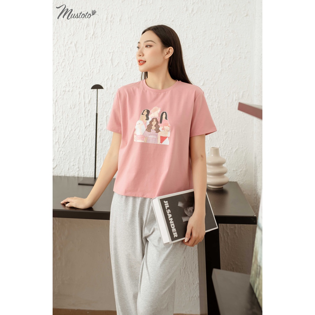 Bộ Mặc Nhà 100% Cotton Quần Dài Thoải Mái (Mustoto MB04)