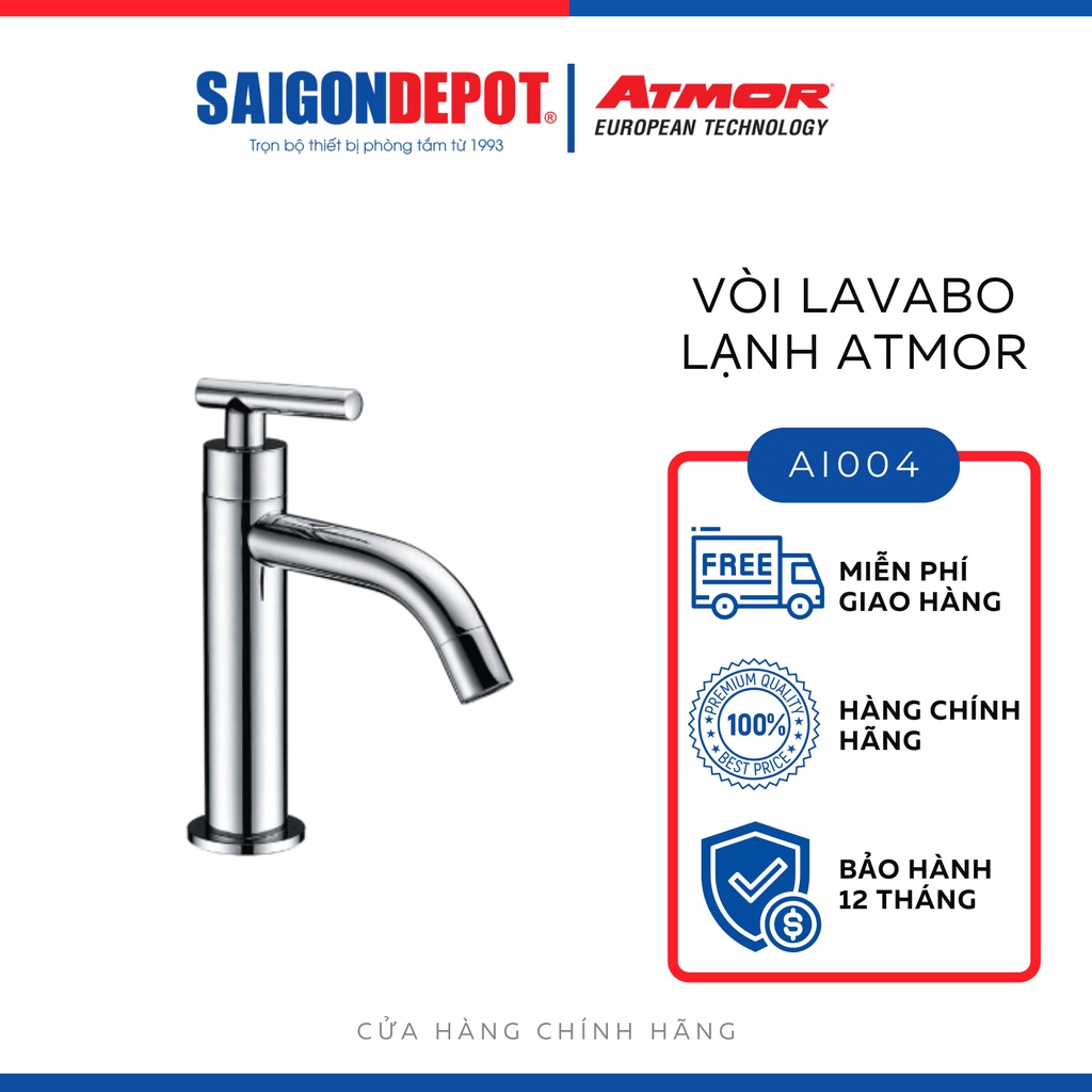 SAIGON DEPOT - Vòi lavabo lạnh (thấp 65mm) Atmor AI004