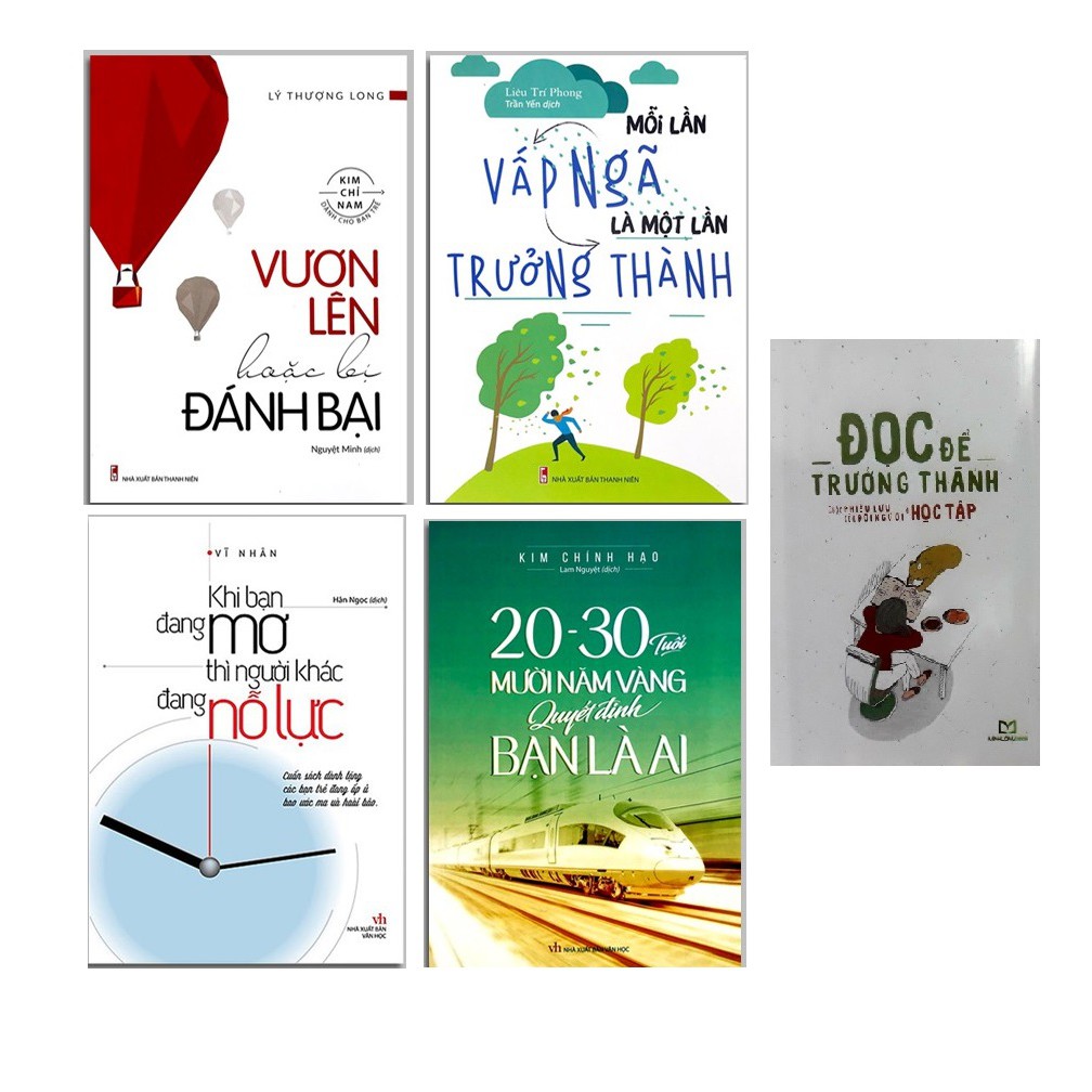Sách -Combo Khi Bạn Đang Mơ + Mỗi Lần Vấp Ngã + Vươn Lên Hoặc Bị Đánh Bại + 20-30 Tuổi: Mười Năm Vàng Quyết Định Tặng sổ