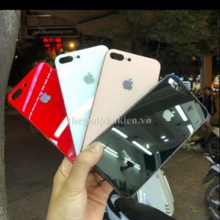 Ốp lưng kính cho IPhone 7 plus/ 8 Plus viền cùng màu đẹp sang trọng